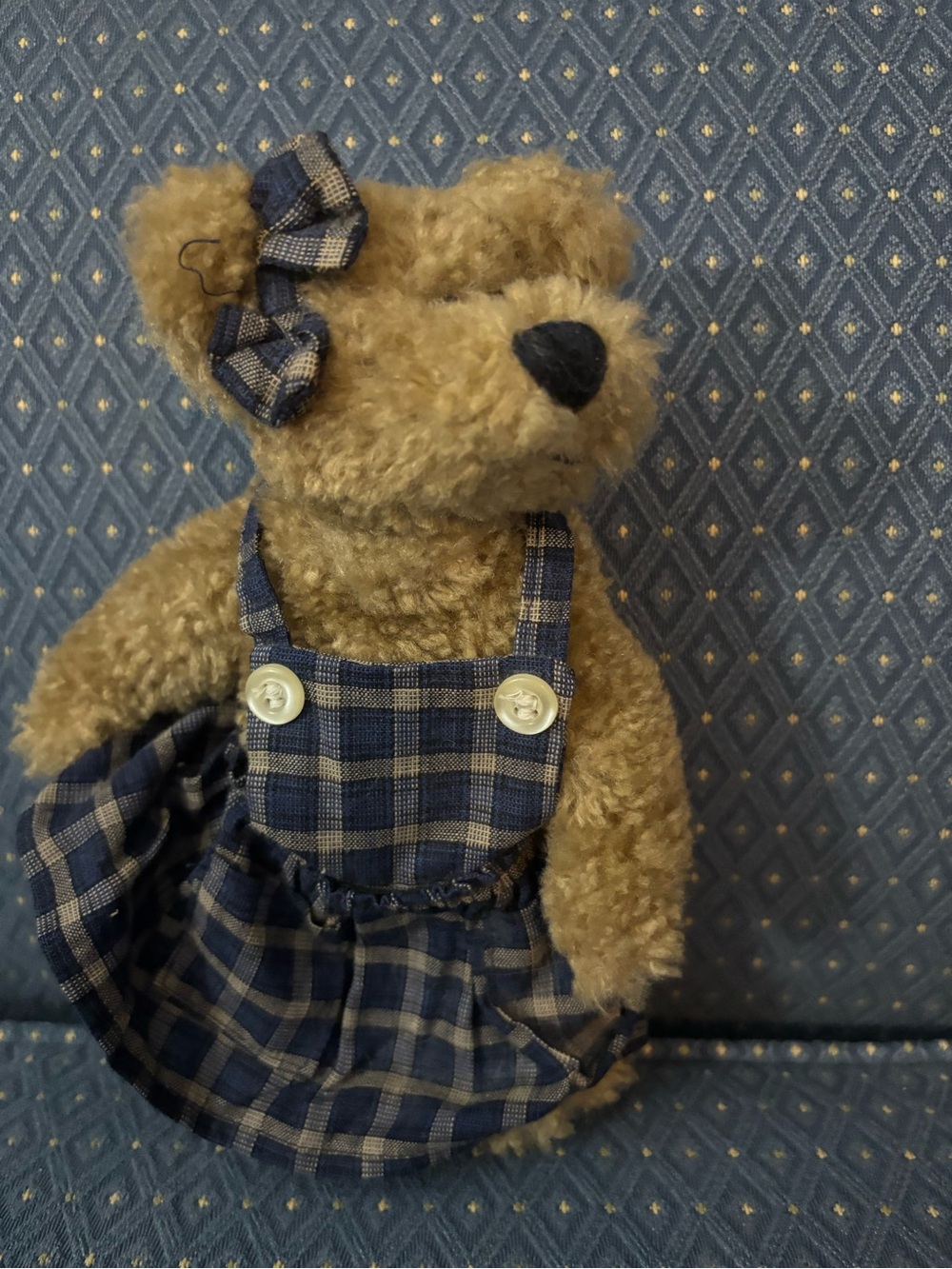 Boyds Bears Laura E. Bearburn Brown Plush Stuffed 8" JT Webb Plaid Dress W/ Tags